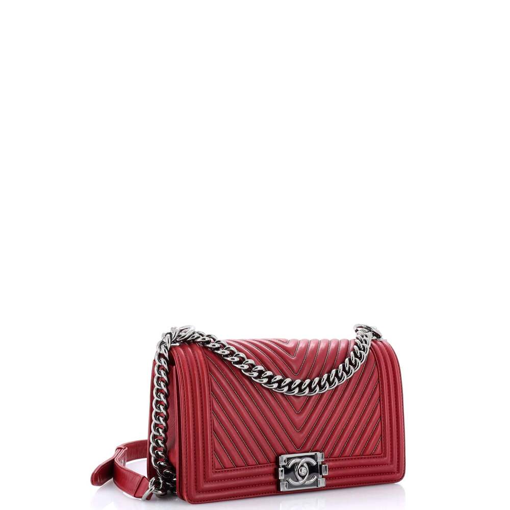 Chanel Boy Flap Bag Chevron Calfskin #249873C26B - Picture 2 of 7